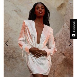 MISSPAP SATIN COWL NECK DRESS NWT’S